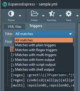 Match filtering